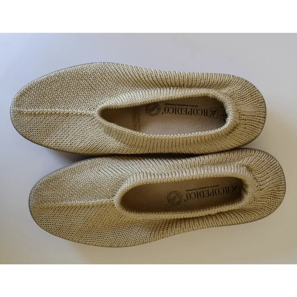 Woven Beige A'rcopedico Orthopedic Shoes